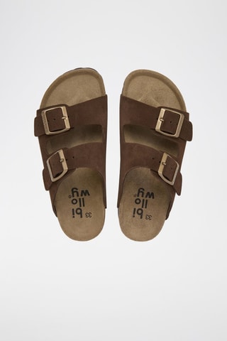 Mules en nubuck - Marron