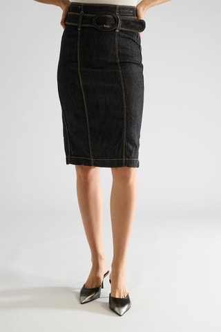 Kokerrok Hoge Taille - Zwart