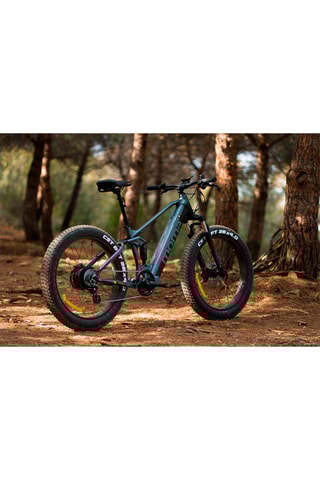 Mountain bike elettrica E-FAT PRO - Grigio e nero-26" - 8 velocità - 160-195 cm