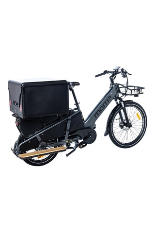 Bicicletta cargo elettrica da città E-Long - Nero -20"/26"