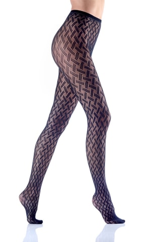 2 collants Pivoine - 40 deniers - Noir