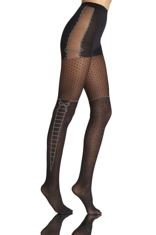 2 collants Lolita - 40 deniers - Noir