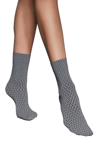 2 paires de chaussettes Imprimée - Noir