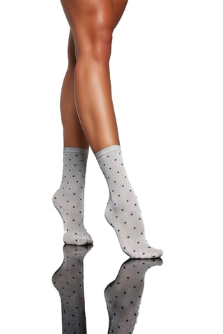 2 paires de bas Electro - Argenté et noir