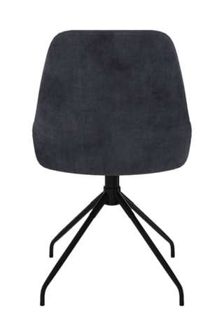 Chaises Olivia pivotantes velours  et pieds métal - 47,5 x 54 x 79 cm– lot de 2