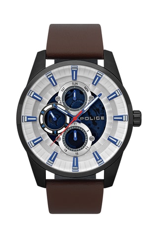 Leren Quartz Horloge - Bruin en Zwart