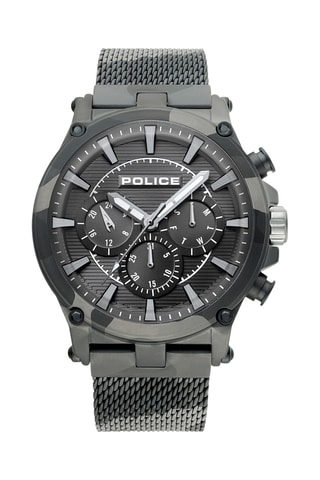 Stalen Quartz Horloge - Zwart en Grijs