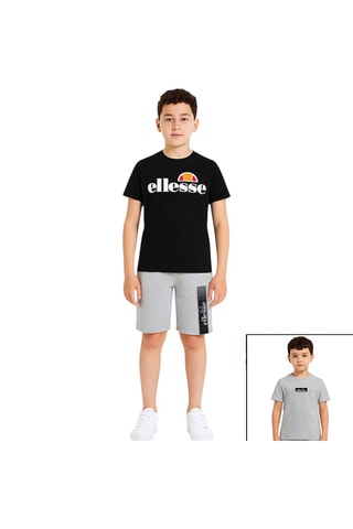 Pack 2 t-shirt e shorts  - Nero e grigio