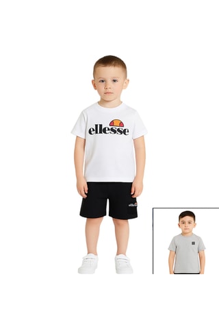 Pack 2 t-shirt e shorts  - Bianco e grigio