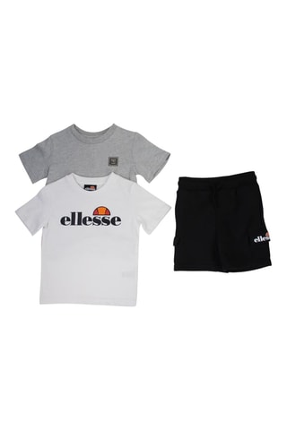 Pack 2 t-shirt e shorts  - Bianco e grigio