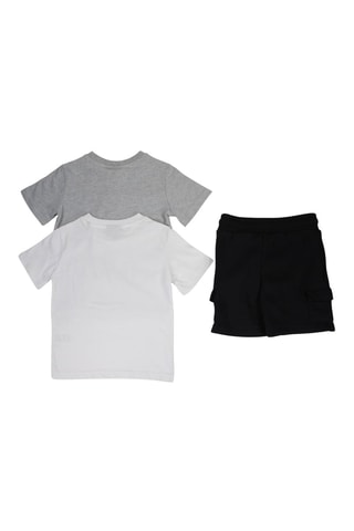 Pack 2 t-shirt e shorts  - Bianco e grigio