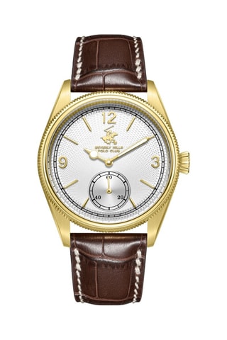 Reloj de cuarzo de piel y cerámica