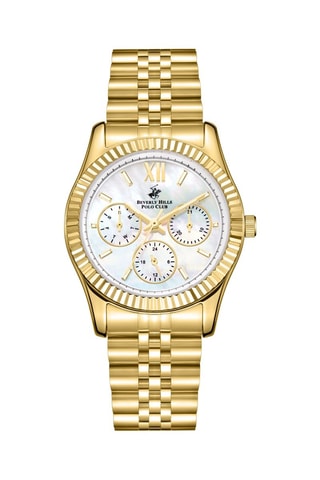 Reloj de cuarzo de metal, cerámica, chapado ion plata, chapado en ion de oro amarillo y chapado en ion de oro rosa