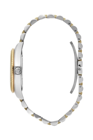 Reloj de cuarzo de metal, cerámica, chapado ion plata, chapado en ion de oro amarillo y chapado en ion de oro rosa