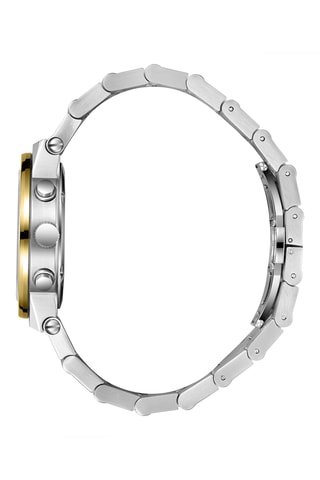 Reloj de metal - Cronógrafo - Plateado y dorado