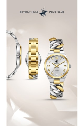 Reloj de metal - Plateado y dorado