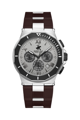 Reloj de silicona - Cronógrafo - Marrón y negro