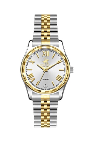 Reloj de metal - Plateado y dorado