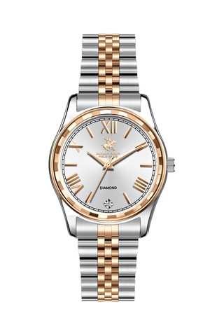 Reloj de cuarzo chapado en oro rosa