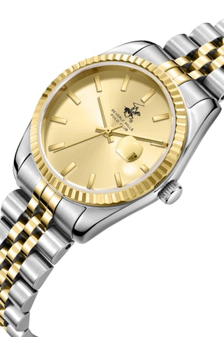 Reloj de metal - Plateado y dorado