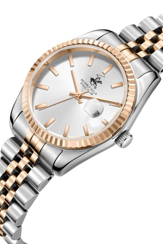 Reloj de metal - Plateado y dorado