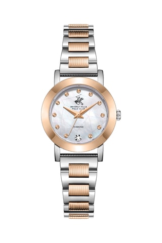 Reloj bañado en oro rosa - Plateado y dorado