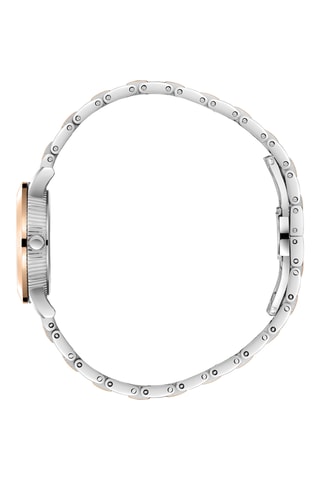 Reloj bañado en oro rosa - Plateado y dorado