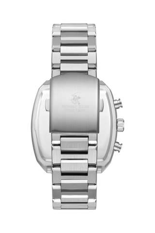 Reloj de cuarzo de acero y cerámica - Plateado y azul