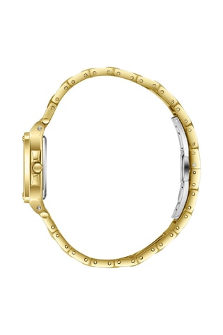 Reloj de cuarzo de acero, nácar y cerámica - Dorado y azul claro