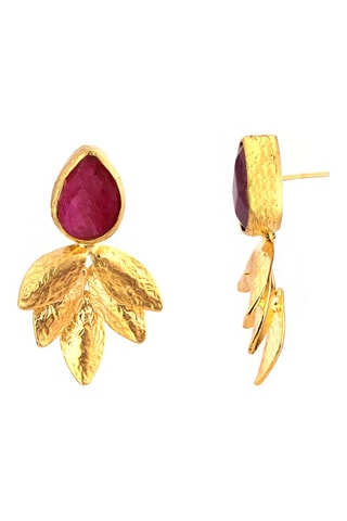 Brincos banhados a ouro fino amarelo Olhos-de-gato