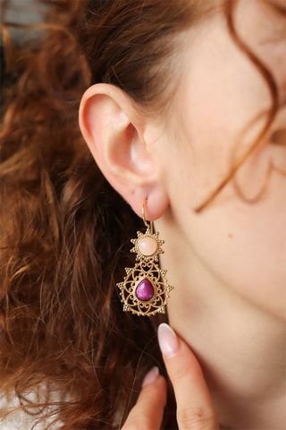 Brincos - Quartzo e rodonitas