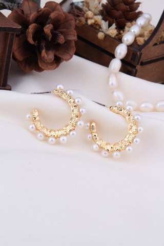 Argolas - Bronze e pérolas de cultura