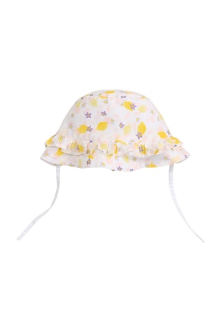 Gorro bucket - Blanco y amarillo - Carrément Beau