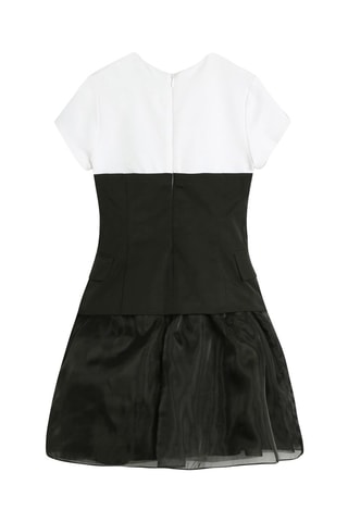 Vestido efecto doble prenda - Negro