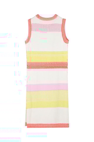 Vestido - Blanco y coral - Sonia Rykiel