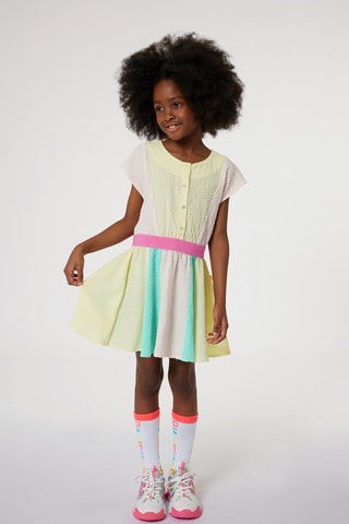 Vestido efecto doble prenda - Amarillo