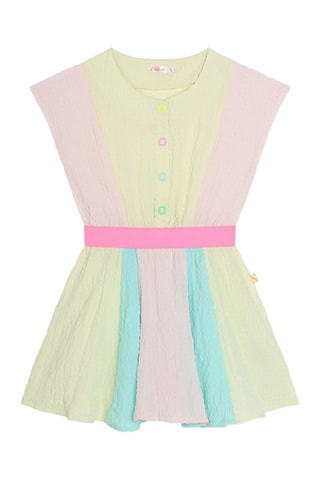 Vestido efecto doble prenda - Amarillo