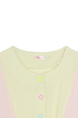 Vestido efecto doble prenda - Amarillo