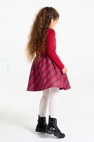 Vestido efecto doble prenda - Rojo - Okaïdi