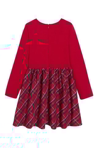 Vestido efecto doble prenda - Rojo - Okaïdi