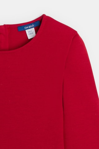 Vestido efecto doble prenda - Rojo - Okaïdi