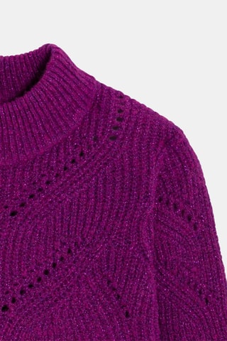 Vestido jersey - Violeta jaspeado - Okaïdi