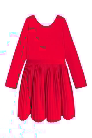 Vestido plisado - Rojo - Okaïdi