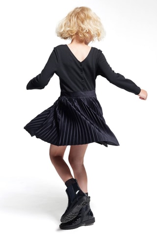 Vestido plisado - Negro - Okaïdi