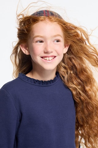 Vestido efecto doble prenda - Azul marino - Okaïdi