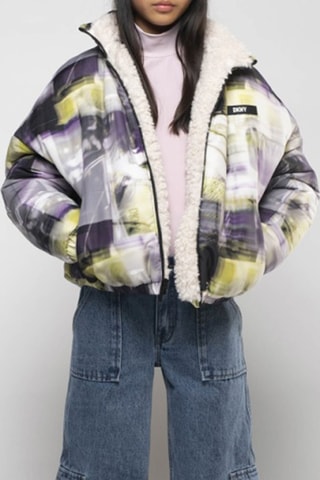 Anorak reversible - Blanco y violeta - DKNY