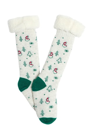 Calcetines antideslizantes - Gris claro jaspeado - Okaïdi