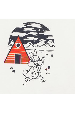 Camiseta de algodón orgánico Tambor Bambi Disney - Blanco - Carrément Beau