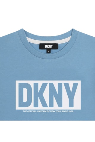 Camiseta de algodón orgánico - Azul - DKNY