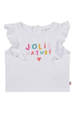 Camiseta y short de algodón orgánico - Blanco y rojo - Carrément Beau